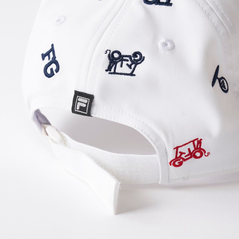 Fila Golf 744901 Men's Cap with Embroidered Flytop Pattern, WT