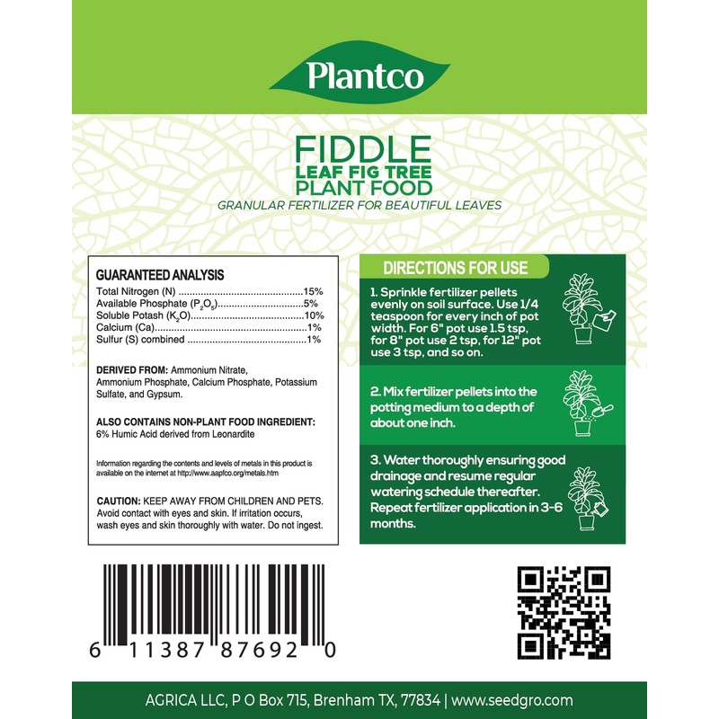 Fiddle Leaf Fig Tree Plant Food - Fertilizer Granules Feed