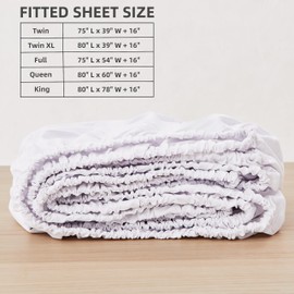 HBHLFZ Twin XL Fitted Sheet Only, Soft Breathable Bottom Sheet - 39"x80" Deep Pockets Twin XL Size Fitted Sheet - All Around Stretch Fit, Wrinkle Resistant, Colorfast - Easy Care, White