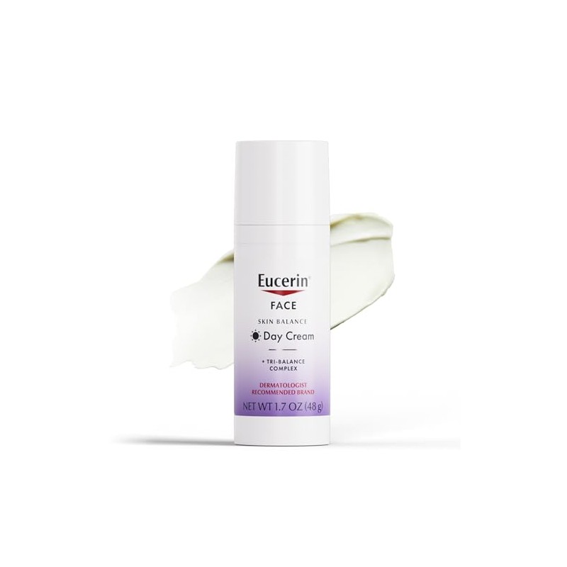 Eucerin Skin Balance Day Cream, Sensitive Skin Face Moisturizer Enriched