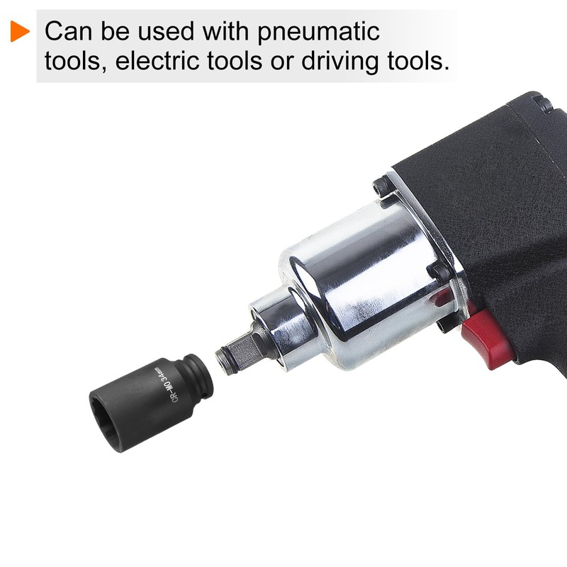 sourcing map 12-Point Deep Impact Socket 1/2 Inch Drive 34mm