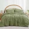 Freyamy Seersucker Bed Linen 135 x 200 cm 2-Piece Green