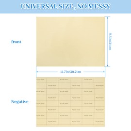 Jigsaw Puzzle Saver Peel Stick Glue Mat Sticks Sheets Clear, 15 Sheets for 2000 Pieces Large Puzzle Framing with Strong Adhesive Paper Frame Table Clear with Hanging Tabs for Kids Adult