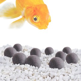 SunGrow Tropical Fish Water Conditioner Balls, Gray Stones for Freshwater Tank and Community Aquarium, Calcium-Enriched for Active Fish, 10 Balls per Pack