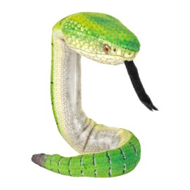Wild Republic Coilkins Borneo Pit Viper, Stuffed Animal, 12 Inch, Plush Toy, Fill is Spun Recycled Water Bottles