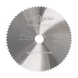 76mm HSS Circular Saw Blade 72T with 9.5mm Arbor for Angle Grinder Cutting Wood, Plastic, PVC