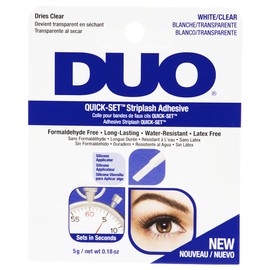 DUO DUO Quick-Set Strip Lash Adhesive C Clear, Waterproof, Long-Lasting Lash Glue, Fast-Drying for False Lashes, 0.18 oz, 1-Pack