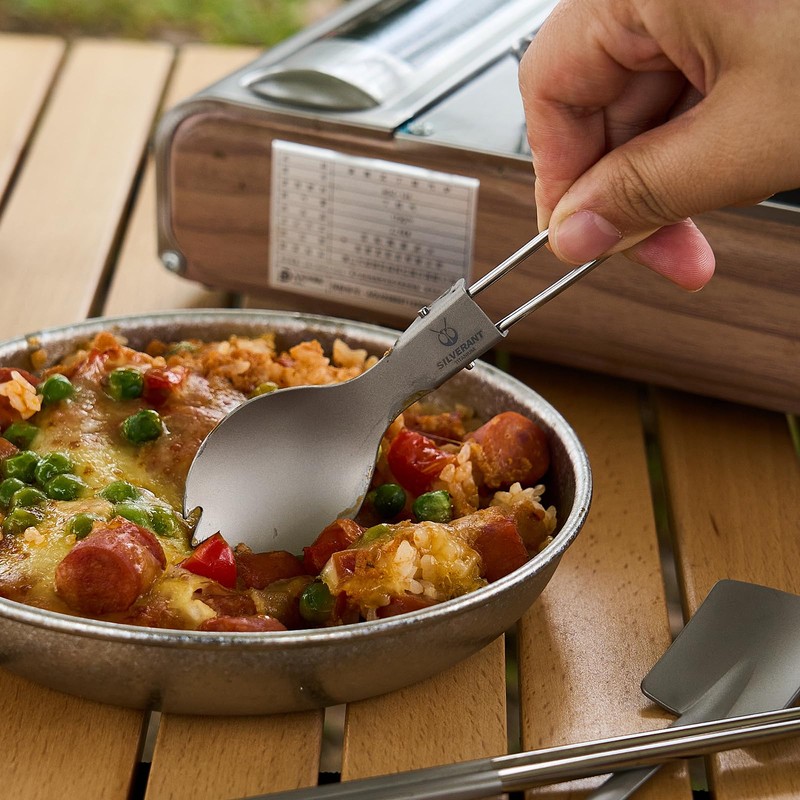 SILVERANT Titanium Camping Plate, Titanium Bowls Ultra Thick & Durable