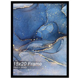 Fxojyvo 15x20 Picture Frame, Black Frame for 15 x 20 Inch Picture Poster Photo, Light Weight and High Transparent 15 by 20 Frame for Wall - 1 Pack/Black/15 x20