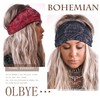 Olbye Wide Boho Headbands Floral Stretch Head Wraps Bohemian African