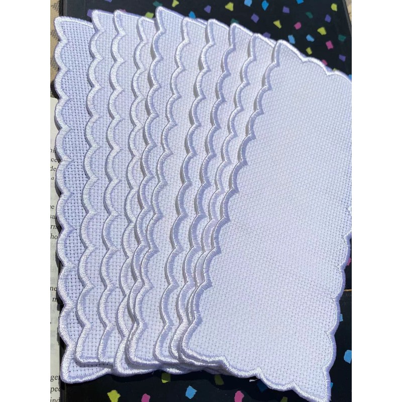 10 x Pure White Cross Stitch Embroidery Bookmarks Blank Cross