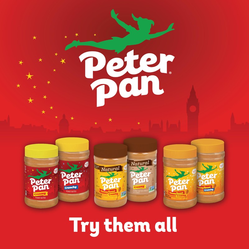 Peter Pan Crunchy Peanut Butter, Made with Roasted Peanuts, Great