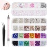 5600 pezzi di strass per nail art, 36 colori con