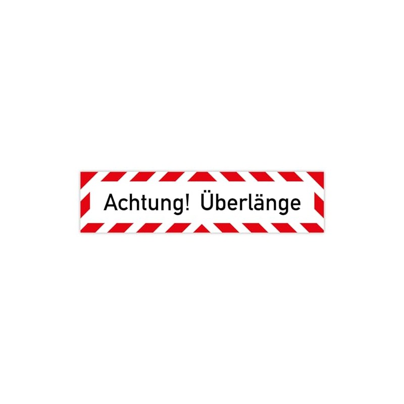 Sticker Vehicle "Achtung! Überlänge" Car Warning Marking Film | Choice