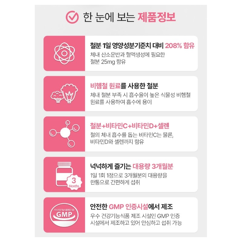 Iron supplement, children's iron supplement, non-heme iron for pregnant women,