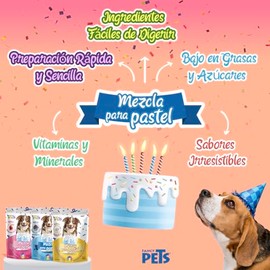 Fancy Pets Mezcla para Pastel para Perros Sabor Vainilla 100 g – Postre Nutritivo y Fácil de Preparar