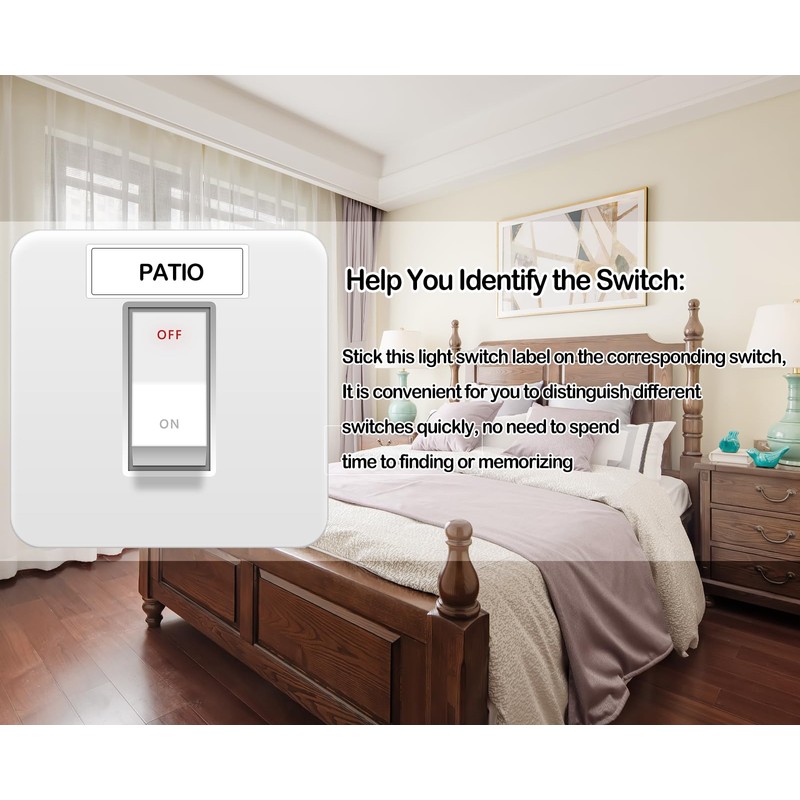 Light Switch Label Waterproof Electric Breaker Panel Label Blank Switch