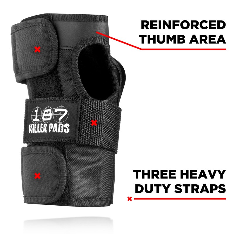 187 Killer Pads Wrist Guards – Ideal for Skateboarding, in-Line