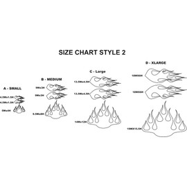 Wild Dingos LLC - STYLE2 Multi-Color Flame Decal Kit Golf Cart, UTV, RC, ATV, Mower, Motorcycle Tank (C - Large, PG24-101-021 LT Yellow)