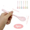 Pack of 6 plastic spoons, long spoons, plastic egg spoons,