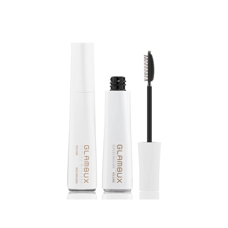 Glambugs Duplex Volume Mascara Waterproof Black Red Brown Black /