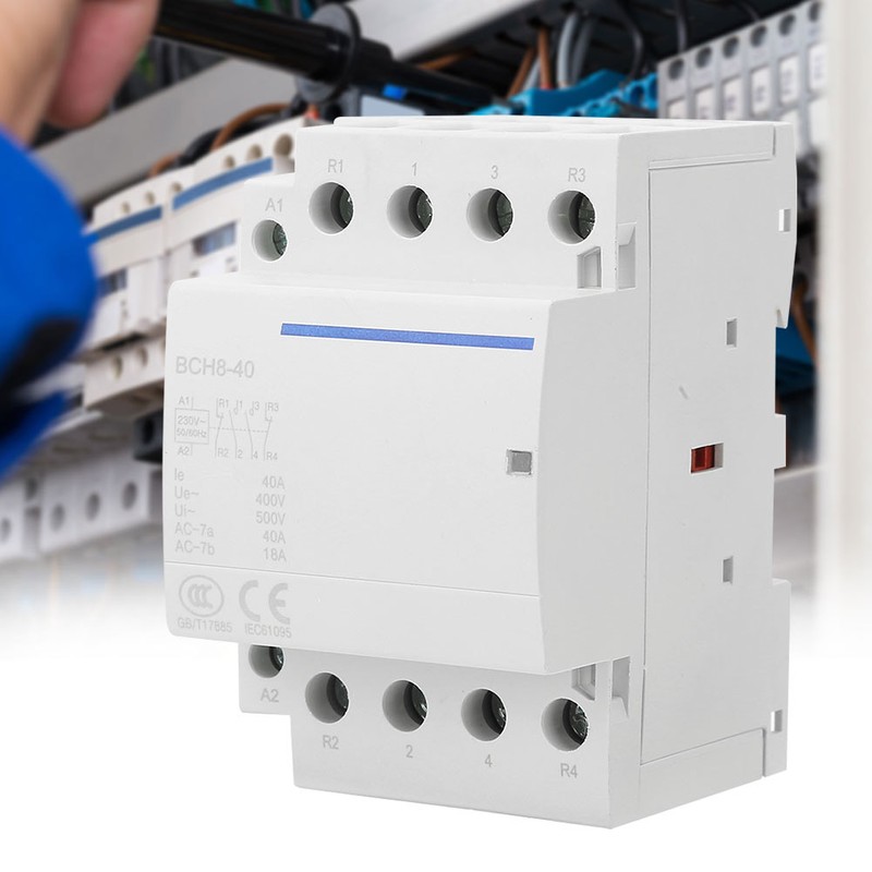 4P 40A 24V/ 50/60Hz Household AC Contactor 2NO2NC (230VAC)