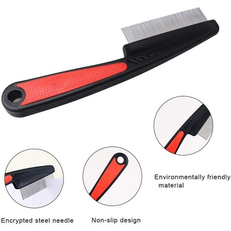 DERDOUT Flea Comb to Remove Fleas for Long Hair, Dogs