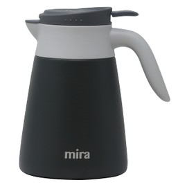 MIRA Insulated Coffee Carafe Server, Stainless Steel Vacuum Flask Coffee Dispenser, 34 oz, Graphite