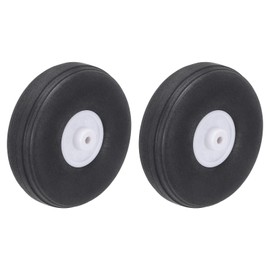 MECCANIXITY RC Airplane Wheels 1.77"x 0.59"x 0.08" OD RC Airplane,Aircraft PU Sponge Wheels,Tire Tail Wheel RC Aircraft Foam Wheel Replacement for DIY RC Model Plane Aircraft Pack of 2
