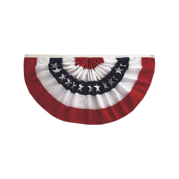 In the Breeze Pleated Fan Patriotic Bunting, 1.5' x 3'