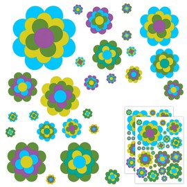 GamesMonkey Autoaufkleber Blumen G?nseblmchen Prilblumen Tuning - 27/54/108 Stck - Lustige Karosserie Motorrad Fahrradhelm Glasaufkleber (Large, 54 Stcke, Farbe 014)