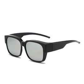 Long Keeper Polarised Fit Over Sunglasses for Women Men Wear Over Glasses Sunglasses Wrap Around Windproof Anti Glare Cycling Driving Sunglasses UV400