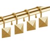 EleCharm Gorgeous Gold Shower Curtain Hooks Rings, Set of 12