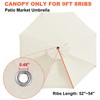 EliteShade USA 9FT Replacement Covers 8 Ribs Market Patio Umbrella