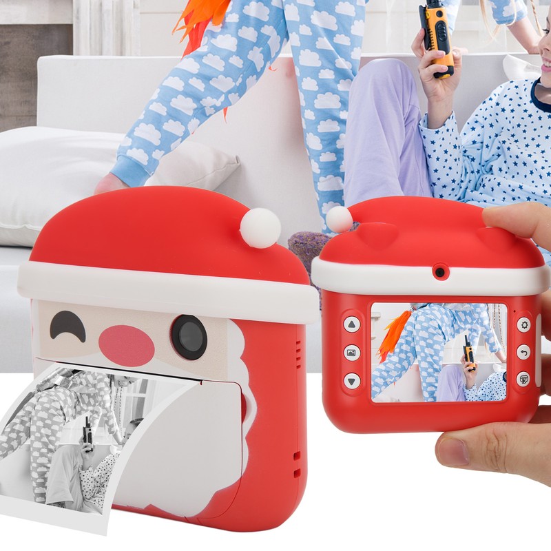 Instant Camera Mini Christmas Style HD Video Recorder Print Digital