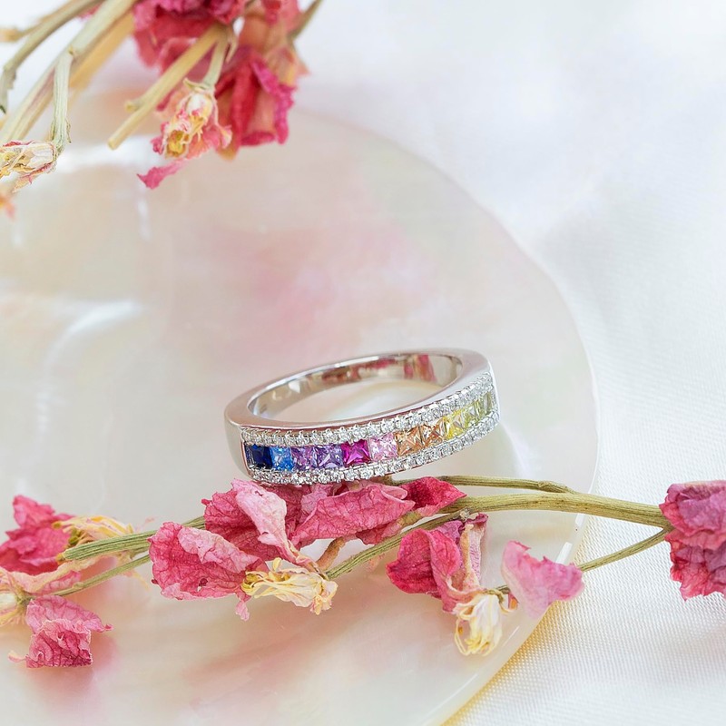 Tuscany Silver Women's Sterling Silver White Cz and Multi Coloured