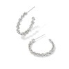 Kendra Scott Womens Nydia Hoop Earrings Silver White Crystal One