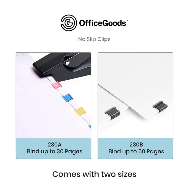 OfficeGoods No Slip Clip Refills - Binds Up to 50