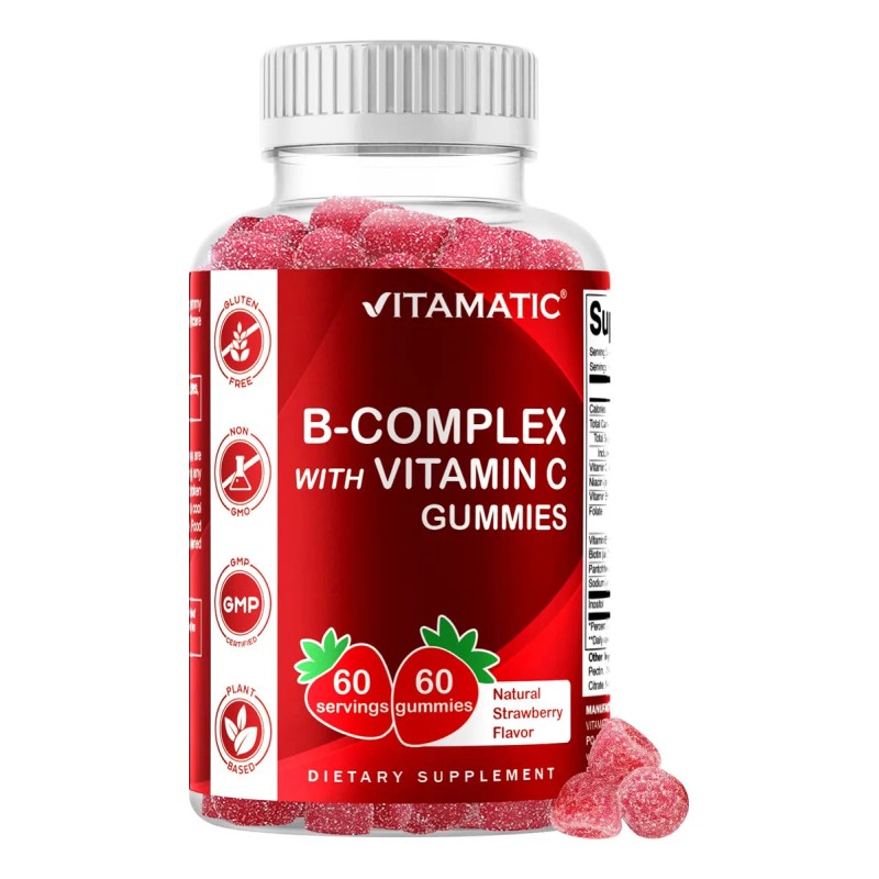 Vitamatic Vitamin B Complex Gomitas Sabor Fresa 60