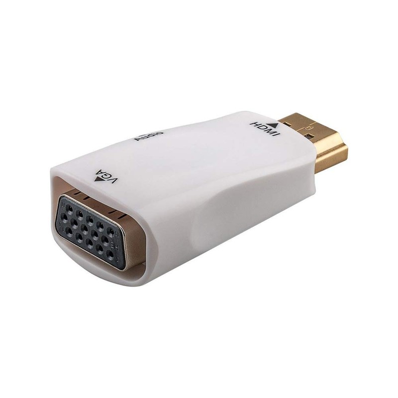 Goobay 44793 Kompakter HDMI / VGA Adapter inkl. Audio, HDMI-Stecker