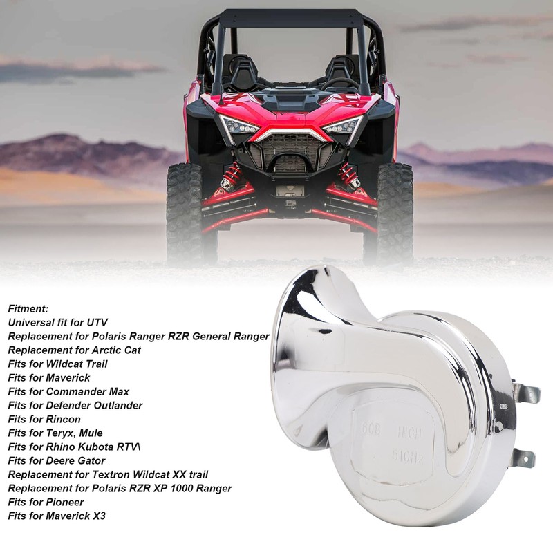Pair of 12V UTV Horn Kit Super Loud with Switch