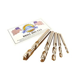 Drill Hog USA 5 Pc Left Handed Drill Bit Set Niobium Nb41