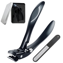 Ergonomic Toenail Clippers with Wide Jaw for Easy Trimming