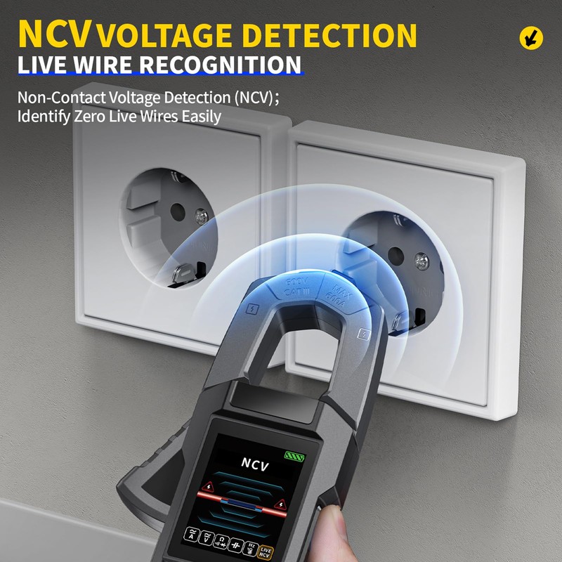 DewinLVD Clamp Meter, AC DC Clamp Multimeter, Digital Current Meter