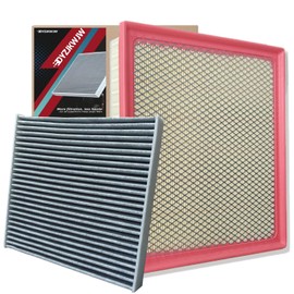 Cabin and Engine Air Filter Kit for Toyota Tacoma V6 3.5L (2016 2017 2018 2019 2020 2021 2022 2023), Replaces 178010P100, CF10374, 87139YZZ09, 88508-04010