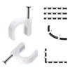 Cable Clips, 8 mm 100 Pcs Nail Clips Strong Durable