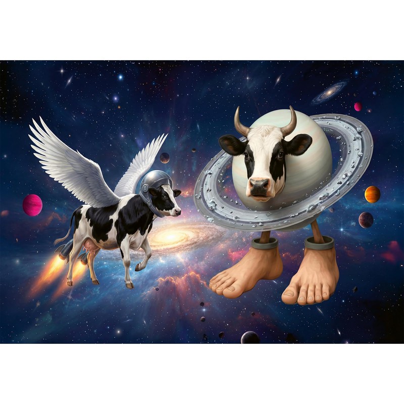 Trefl - BrainRots, Space Cow - Puzzle da 200 pezzi