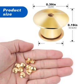 Locking Pins Metal Pin Keepers Back Lock Clasp Brooch Enamel Reduce Pin Back Pin Safety Clasp for Jewellery Name Plate Crafts DIY Golden Pack of 30