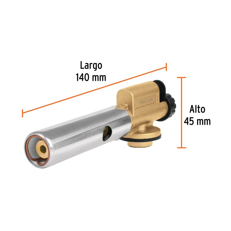 Truper BOQ-R, Boquilla con encendido electrónico, para lata roscada