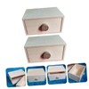OSALADI 2pcs Wooden Storage Case High Capacity Drawer Organizer for